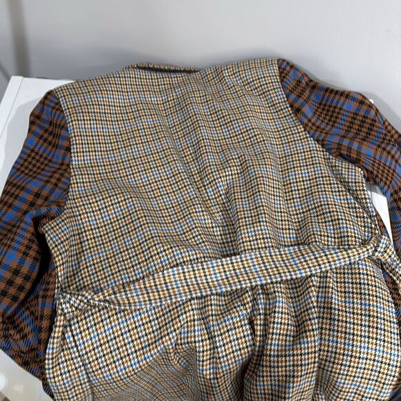 Future Collective Mismatched Houndstooth Oversized “Vintage” Academia Blazer D36 - Picture 7 of 9